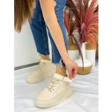 Erva'nın Butiği Ten Cilt (Force) Kadın Bağcıklı Sneakers