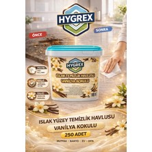 Hygrex Vanilya Kokulu Yüzey Temizlik Havlusu Islak Kova Mendil 250 Adet Ev Ofis Tüm Yüzeyler Kovalı Mendil Easy Clean