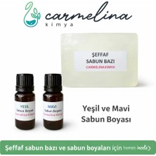 Carmelina Şeffaf Sabun Bazı, Yeşil- Mavi Sabun Boyasi Paketi