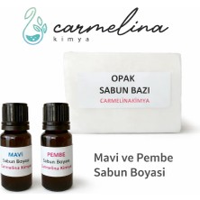 Carmelina Opak Sabun Bazı Yapim Paketi -  Mavi - Pembe Sabun Boyası