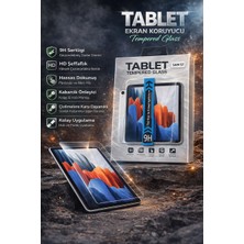 Almanara Project Samsung Galaxy Tab S7 Uyumlu Tablet Ekran Koruyucu 9h Tempered Glass Hd Şeffaf Darbe Dayanıklı Cam