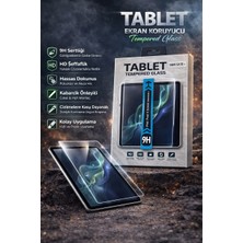 Almanara Project Samsung Galaxy Tab S9 Fe Plus Uyumlu Tablet Ekran Koruyucu 9h Tempered Glass Hd Şeffaf Darbe Dayanıklı Cam