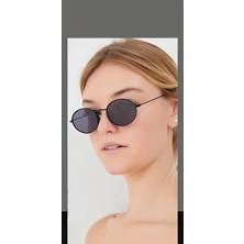 Macerati, Elips Unisex Siyah Oval Çerçeve Güneş Gözlüğü