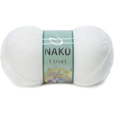 Royaleks Group Vizon Premium Akrilik El Örgü Ipi Yünü Renk NO:208 Beyaz