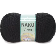 Royaleks Group 1 Adet Vizon Premium Akrilik El Örgü Ipi Yünü Renk NO:217 Siyah