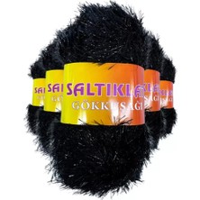 Royaleks Group 5 Adet Gökkuşağı El Örgü Ipi Yünü Siyah