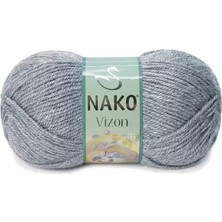 Royaleks Group 1 Adet Vizon Premium Akrilik El Örgü Ipi Yünü Renk NO:194 Sis Gri