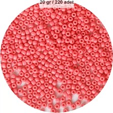 Royaleks Group Pembe Renk 4 mm Yaklaşık 220 Adet/20 Gram Cam Boncuk Oya Yazma Bileklik ve Kolye