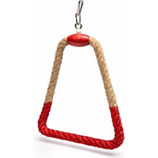 Papağanhane Büyük Boy Kırmızı Halat Muhabbet Kuşu Salıncağı Kafes Içi Oyuncak 14X11 cm
