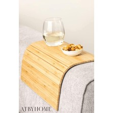 PremiumPort Bambu Dikdörtgen Koltuk Sehpası, Tepsi 32X45 Cm, Şık ve Hafif Tasarım