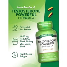 Nature's Truth, Testo Powerful Longjack Tongkat Alı+Tribulus+Fenugreek+Dım+Indole 60 Liquid Max Softgels
