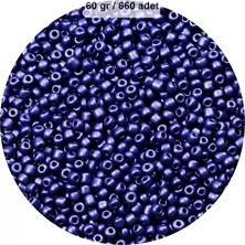 Royaleks Group Lacivert Renk 4 mm Yaklaşık 660 Adet / 60 Gram Cam Boncuk Oya Yazma Bileklik ve Kolye