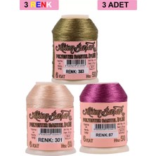 Royaleks Group 3 Adet Altınbaşak Oya ve Dantel Ipi 20 gr - Royaleks - No: 301 - 087 - 383