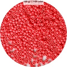 Royaleks Group Karpuz Pembesi Renk 4 mm Yaklaşık 1100 Adet / 100 Gram Cam Boncuk Oya Yazma Bileklik ve Kolye