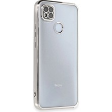 TKÇ Xiaomi Redmi 9c Kılıf Razer Lensli Silikon - Gümüş