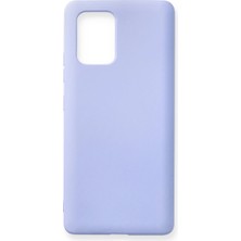 TKÇ Samsung Galaxy A91 / S10 Lite Kılıf Nano Içi Kadife Silikon - Lila