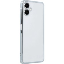 TKÇ Samsung Galaxy A06 Kılıf Razer Lensli Silikon - Gümüş