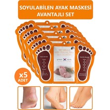 TBY Shop Ayak Soyucu Çorap Ölü Derileri Soyan Ayak Çorabı Peeling Maskesi 5 Adet