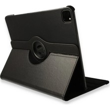 TKÇ  Ipad Pro 12.9 (2021) Kılıf 360 Tablet Deri Kılıf - Siyah