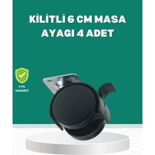 Akinco Zemin Korumalı Kilitli Ayak Tekerlek Seti 6 cm