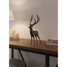 Midas Toptan Home Gri Geyik Biblo Minimal Tasarım Şık Ev Aksesuarı