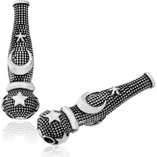 Hanno Telkari Gümüş Nokta Işlemeli Ayyıldız Motifli Tesbih Imamesi