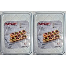 PremiumPort 2'li Borcam Tepsi Seti, 1025 Cc, 33,4X24,4X2 Cm, Dayanıklı ve Şık