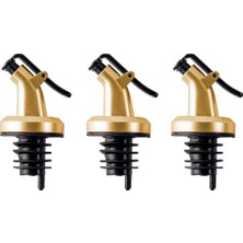 PremiumPort Altıparmak Gold Renk Yağdanlık 3'lü Kapaklı Set