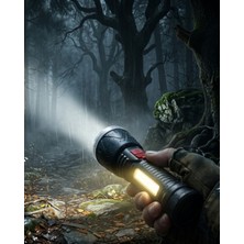 Toptan Bulurum Uzun Menzilli Şarjlı El Feneri 9 LED ve 4 Modlu Güçlü Aydınlatma