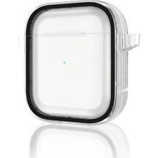 TKÇ  Airpods 4 (4.nesil) Shiny Şeffaf Kılıf - Siyah