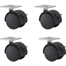 Burak Teker Burak Casters 50MM Plastik Frenli Mobilya Tekerleği 0502FPS - 4 Adet