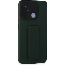 TKÇ Xiaomi Redmi 12C Kılıf Mega Standlı Silikon - Yeşil