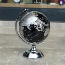 Pileli Store Metal Ayaklı Siyah Dünya Küresi