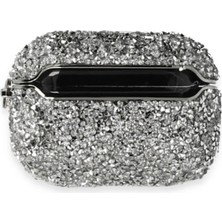 TKÇ  Airpods Pro (1.nesil) Mira Taşlı Kılıf - Gümüş