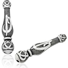 Hanno Telkari Gümüş Nokta Işlemeli Elif Vav Motifli Tesbih Imamesi