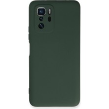 TKÇ Xiaomi Poco X3 Gt Kılıf Nano Içi Kadife Silikon - Koyu Yeşil