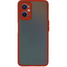 TKÇ Oppo A96 Kılıf Montreal Silikon Kapak - Kırmızı
