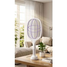 Abnturk Ultraviyole Işıklı Masaüstü Standlı Sinek Öldürücü Raket