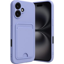 TKÇ  Iphone 16 Kılıf Kelvin Kartvizitli Silikon - Lila