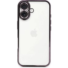 TKÇ  Iphone 16 Plus Kılıf Razer Lensli Silikon - Mor