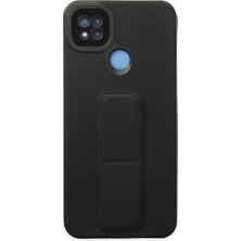 TKÇ Xiaomi Redmi 9c Kılıf Mega Standlı Silikon - Siyah