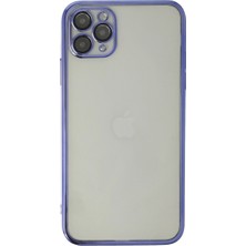 TKÇ  Iphone 11 Pro Max Kılıf Razer Lensli Silikon - Mor