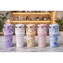 TKÇ 900 ml Taşıma Kulplu Paslanmaz Çelik Termos Mug - Vakumlu Isı Yalıtımlı Bardak ALK4630