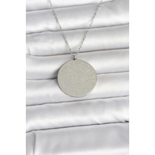 Karahanbey Çelik Gümüş Renk Ayetel Kürsi Allah Yazılı Kolye -