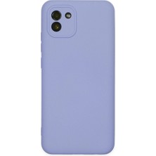 TKÇ Samsung Galaxy A03 Kılıf Nano Içi Kadife Silikon - Lila