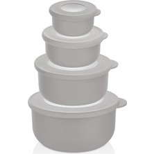 Qlux Ideas 4’lü Saklama Kabı Seti | 100 ml + 250 ml + 500 ml + 900 ml Bpa Free Sağlıklı Kapaklı Set