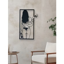 Sem Concept Dekoratif Sigara Içen Kadın Tablo, Dekoratif Kadın Tablo, Ahşap Tablo