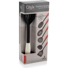 Qlux Ideas 5 Parça Mutfak Servis Seti | Non Stick Uyumlu Bpa Free Kaşık Spatula Seti