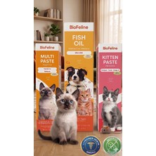 Biofeline Yavru Kedi Profesyonel Gelişim Seti - Gelişim Destekleyici Vitamin Macun 100G + Zeka ve Tüy Sağlığı Somon Yağı 200ML + Yavruya Özel Kitten Paste 100G