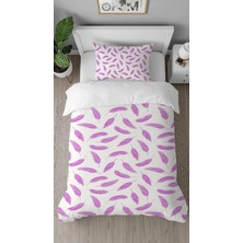 Greendecor Flamingo Pembe Desenli Dijital Baskılı Özel Tasarımlı Çarşafsız Tek Kişilik Nevresim Takımı